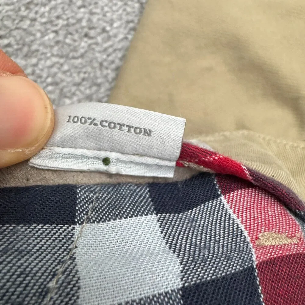 Bonobos Straight Leg Cotton Chino Pants Mens 35x34 Brown Khaki Flat Front Casual